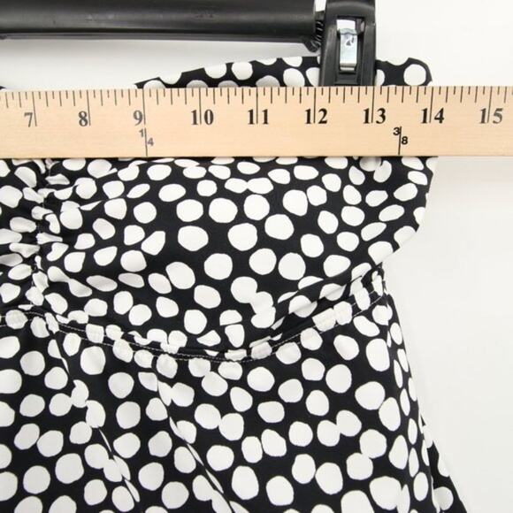 Lands' End Black White Polka Dot Strapless Swim Tankini Top Babydoll Style 8 - Picture 4 of 8